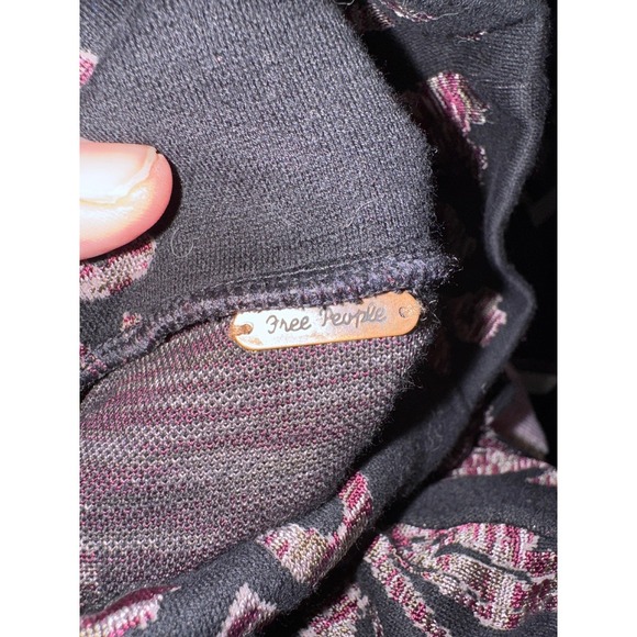 Free People Modern Love Mini Sweater Dress Pockets Funky Casual S Boho Chic - Picture 8 of 8